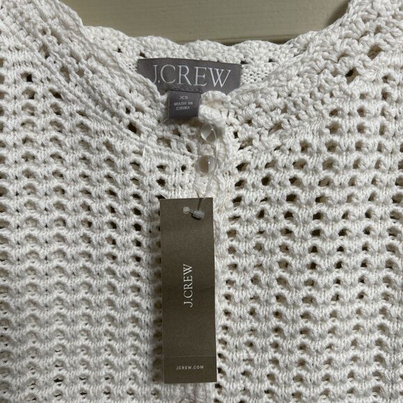 NWT J. Crew Crochet Button-Up Sweater-Tank XS - Picture 3 of 4